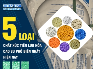 5 loại chất xúc tiến lưu hóa cao su phổ biến nhất hiện nay: ZMBT, ZDEC, MBTS, DPG, và TMTD