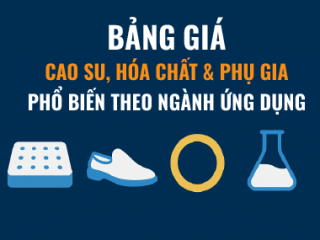 Bảng giá Cao su, Hóa chất, Phụ gia phổ biến theo ngành ứng dụng