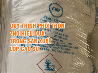 Quy trình phối trộn ZnO hiệu quả trong sản xuất cao su lốp.