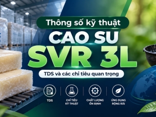 Thông số kỹ thuật cao su SVR 3L – TDS và các chỉ tiêu quan trọng cần kiểm soát