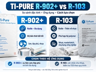 Titanium Dioxide Ti-Pure R-902+ và R-103: So sánh đặc tính, ứng dụng và cách lựa chọn