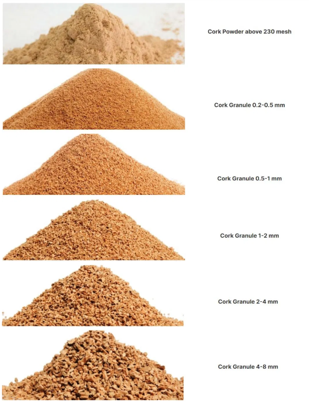 Hạt bần Granulated Cork | AD 1/2mm, 1/2mm, AD 2/3mm, BD 0.5/1mm | Bồ Đào Nha