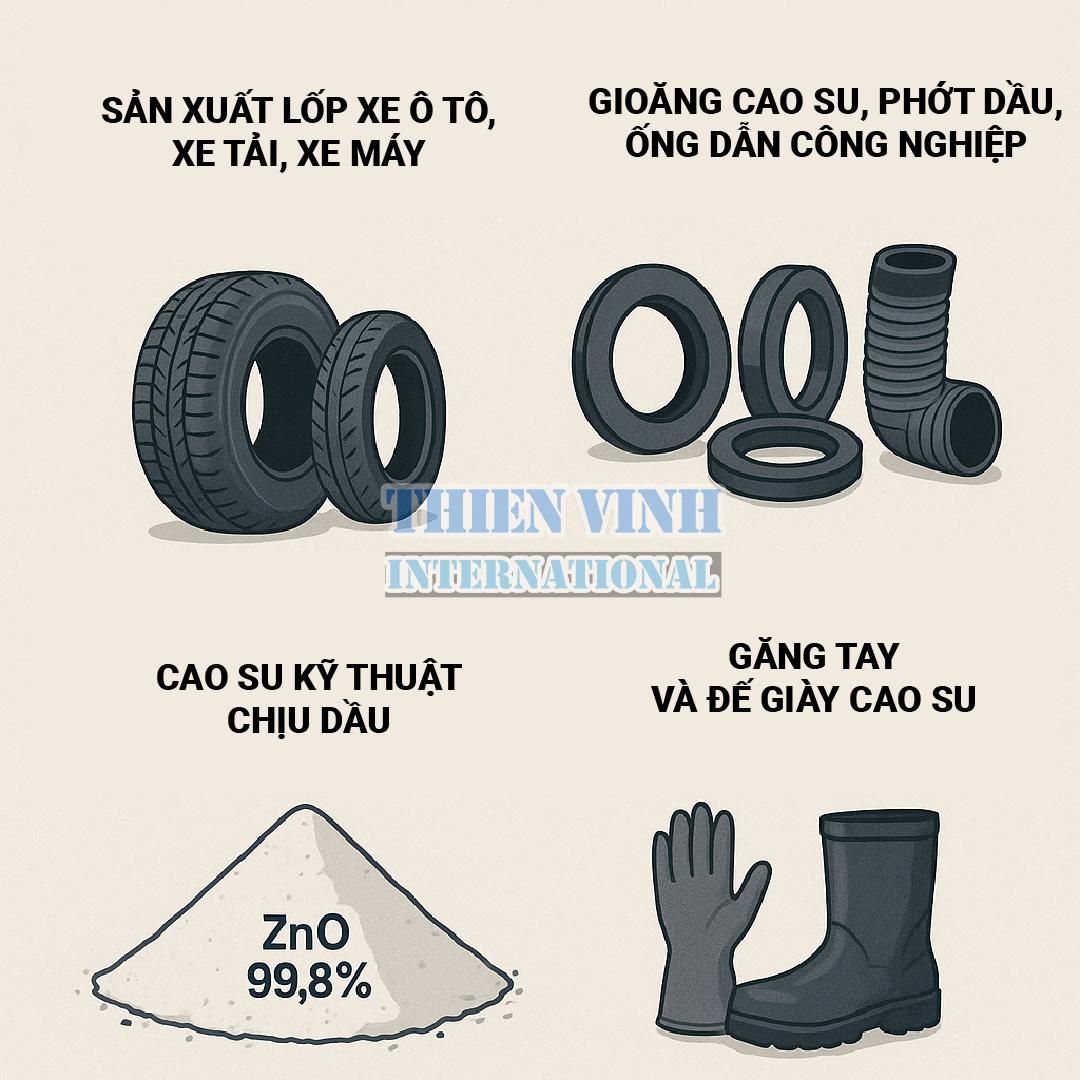Tại sao Kẽm Oxit ZnO  99,8% là chất không thể thiếu trong quá trình lưu hóa cao su?