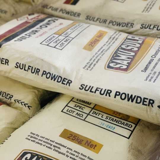 Lưu huỳnh 325 | S-powder, Sulfur dust 99,9%,  Philippines, bao 25kg