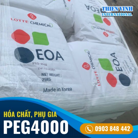Sáp nhân tạo PEG 4000, Lottle Chemical, Hàn Quốc, bao 25kg