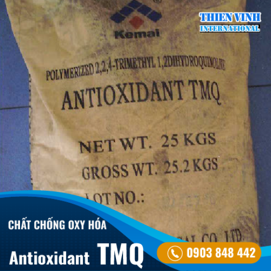Chất chống oxy hóa Antioxidant TMQ, Trung Quốc, 25kg