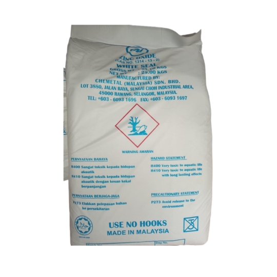 Kẽm Oxit ZnO 99.8%,  Malaysia, bao 25kg
